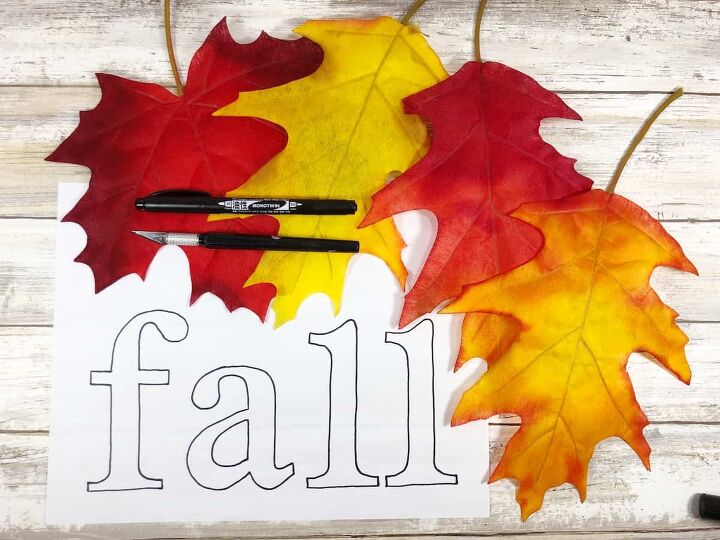easy fall leaves banner no sew