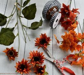 Here's one way we never thought to use fake flowers (no, it's not a wreath!)