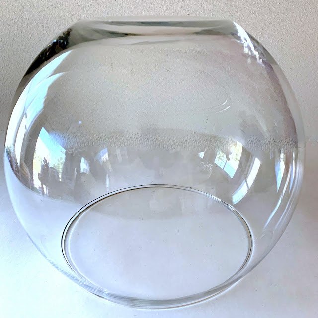calabaza de vidrio acanalada con cuerda