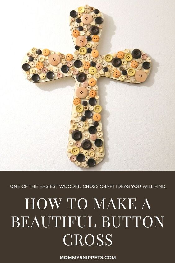 decoracin inspiradora diy cmo hacer una hermosa cruz de botones