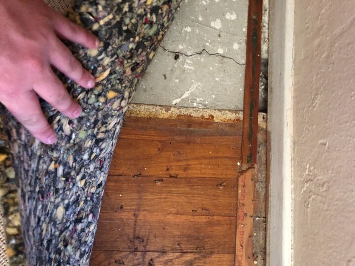 q how do we deal with concrete that is flush to hardwood floor