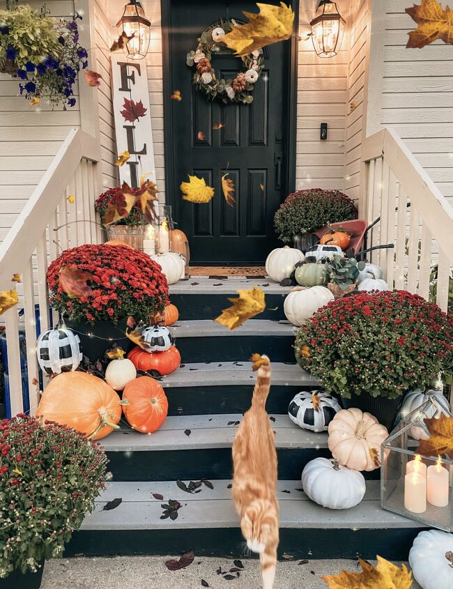 como decorar facilmente uma varanda de outono