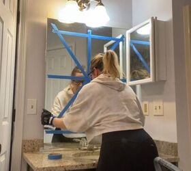 Bathroom Makeover On a Budget  How to Frame a Mirror – Simply2moms