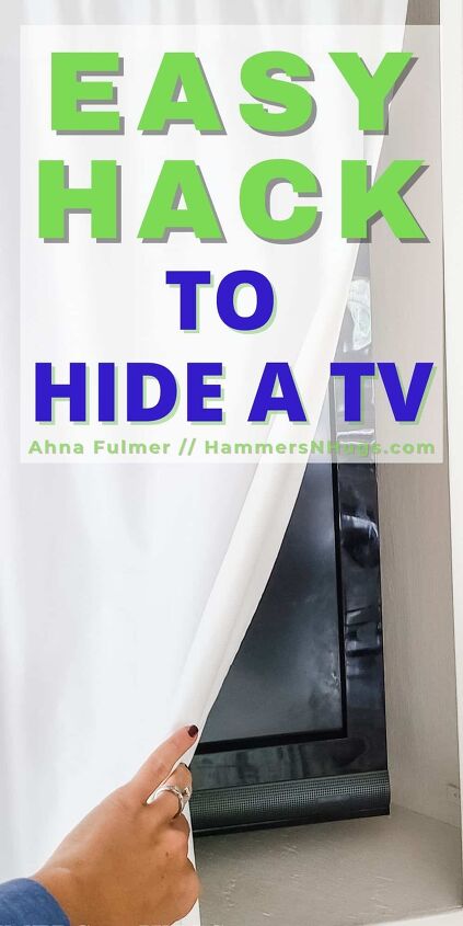 hide the tv cabinet with this budget friendly diy