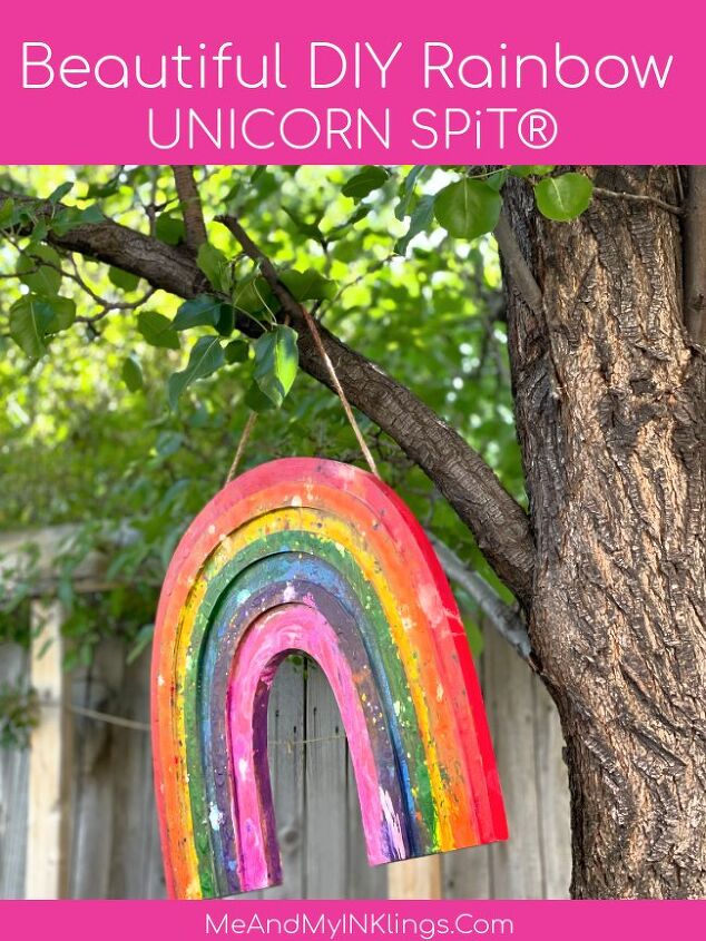 decoracin de arco iris con escupitajo de unicornio