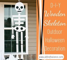 DIY Esqueleto de madera para exteriores Decoración de Halloween