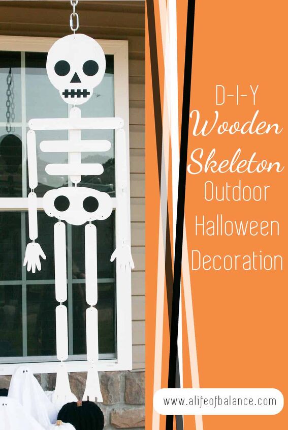 diy esqueleto de madera para exteriores decoracin de halloween
