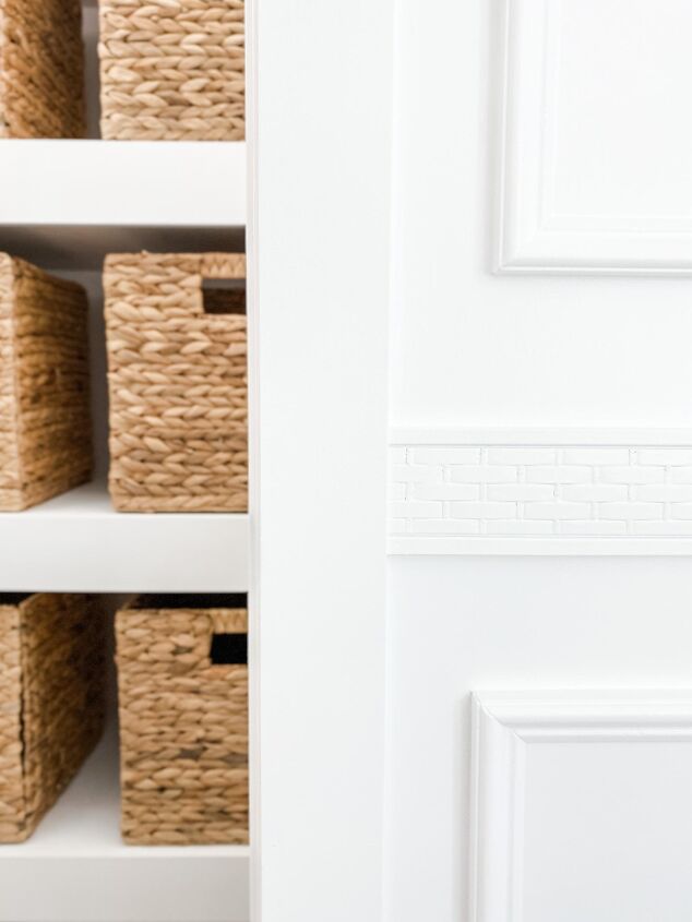 box trim walls powder room makeover part 2