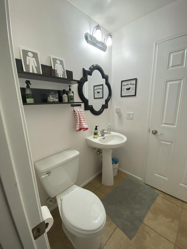 box trim walls powder room makeover part 2