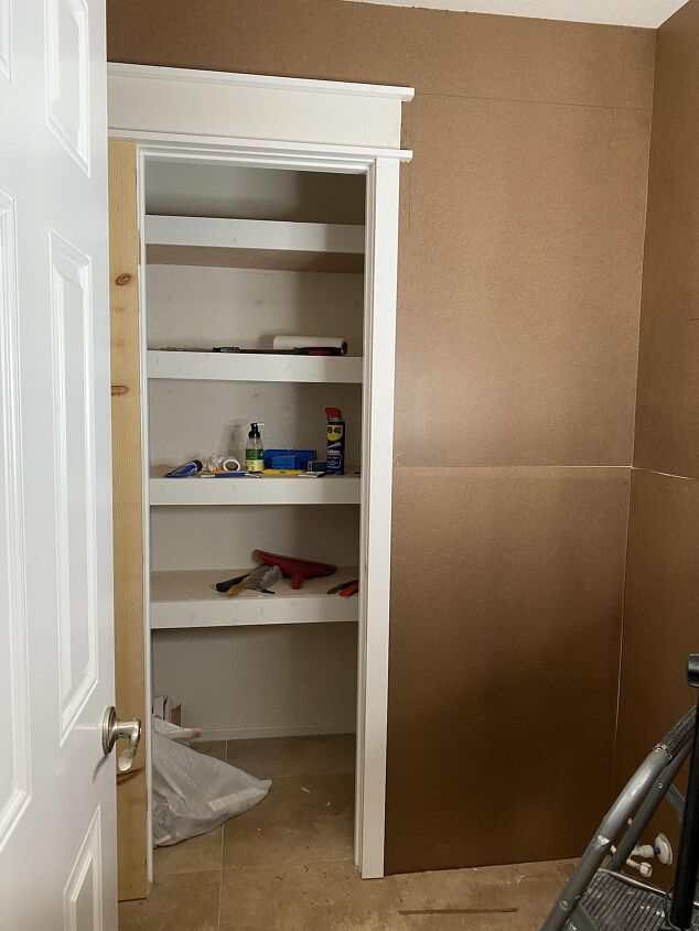 box trim walls powder room makeover part 2