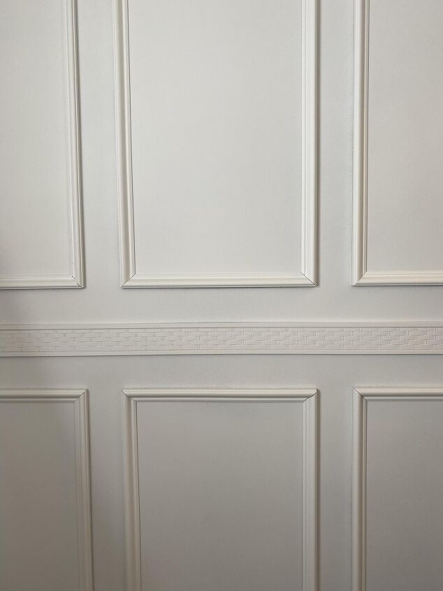 box trim walls powder room makeover part 2