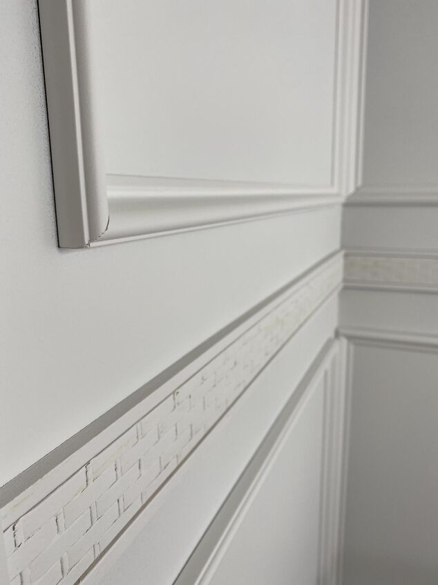 box trim walls powder room makeover part 2