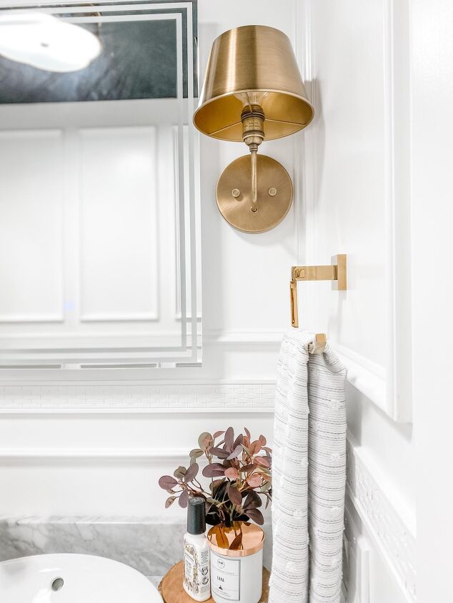 box trim walls powder room makeover part 2