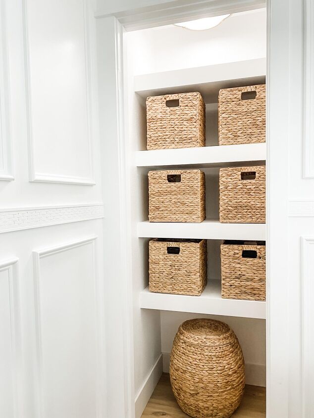 box trim walls powder room makeover part 2