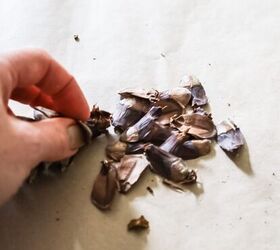 Take apart a pine cone to copy this super simple fall decor idea
