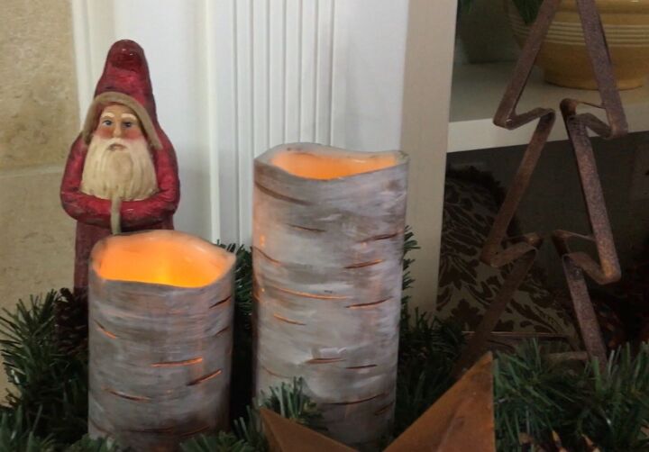 s 10 amazing decor ideas for pre christmas decorating, These woodsy birch bark candles