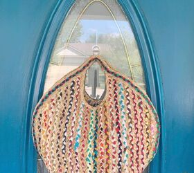 Hang a handbag on your front door to brighten your porch this season