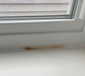 q new windows installed caulk is discoloring in spots