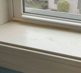 new windows installed caulk is discoloring in spots