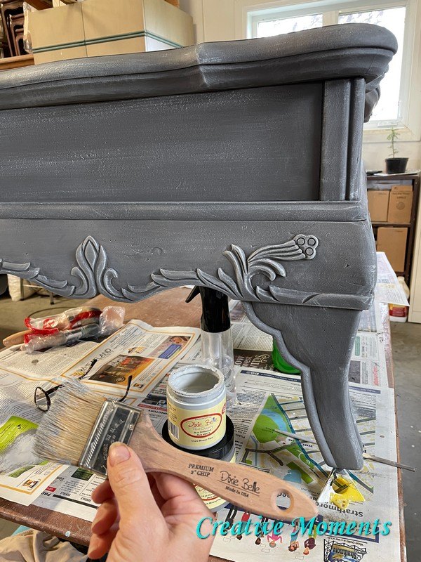 damaged coffee table top no problem add texture