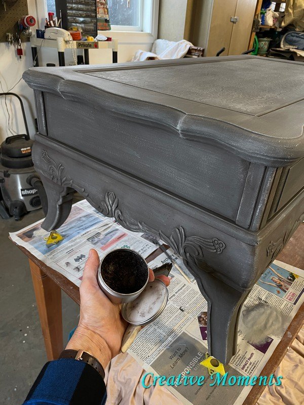 damaged coffee table top no problem add texture