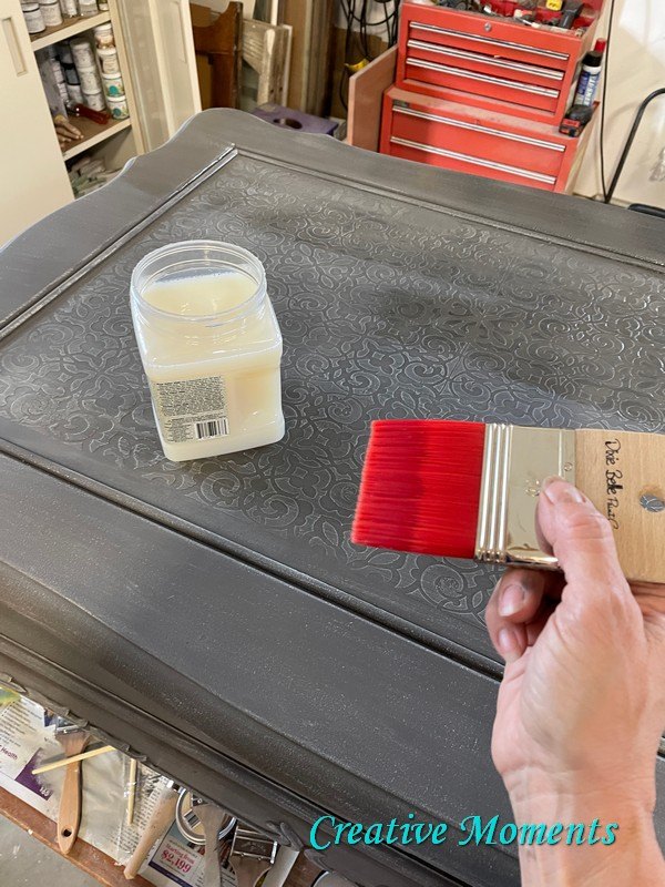 damaged coffee table top no problem add texture