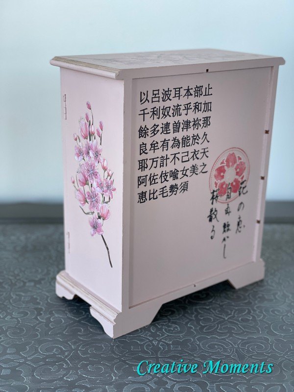 caixa de joias de flor de cerejeira