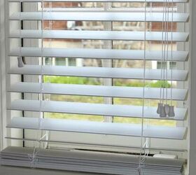 how to clean blinds quickly and easily, open white blinds
