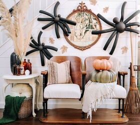 s 10 creative porch ideas to copy before the 31st, These not so scary giant spiders
