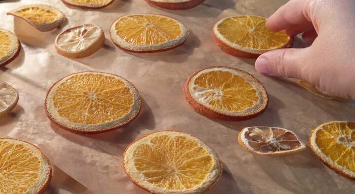 como secar fatias de laranja para decorao de natal