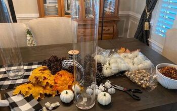 ¡Decoración de la mesa de otoño con luces centelleantes!