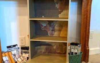 Petite Bookshelf Makeover, Includes Video for Wrinkle-free Decoupage T