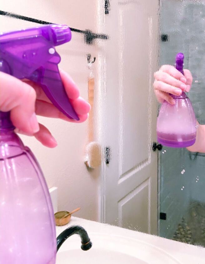 limpador de espelho de banheiro caseiro