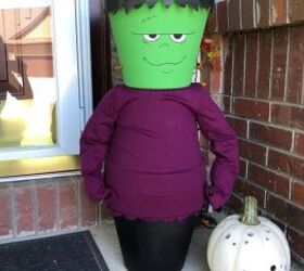 s 12 last minute halloween decor ideas that ll freak out your neighbors, An adorable flowerpot Frankenstein