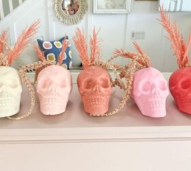 s 12 last minute halloween decor ideas that ll freak out your neighbors, These creepy chic skulls