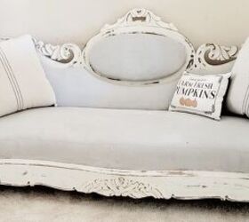 Cómo cambiar un sofá antiguo victoriano con pintura de tiza.