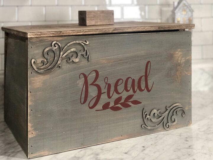 s 18 inexpensive ways to make your kitchen prettier and more organized, Build a cute breadbox