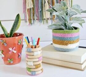 s 18 genius ways to get the anthropologie look on a budget, Spruce up your decor with yarn