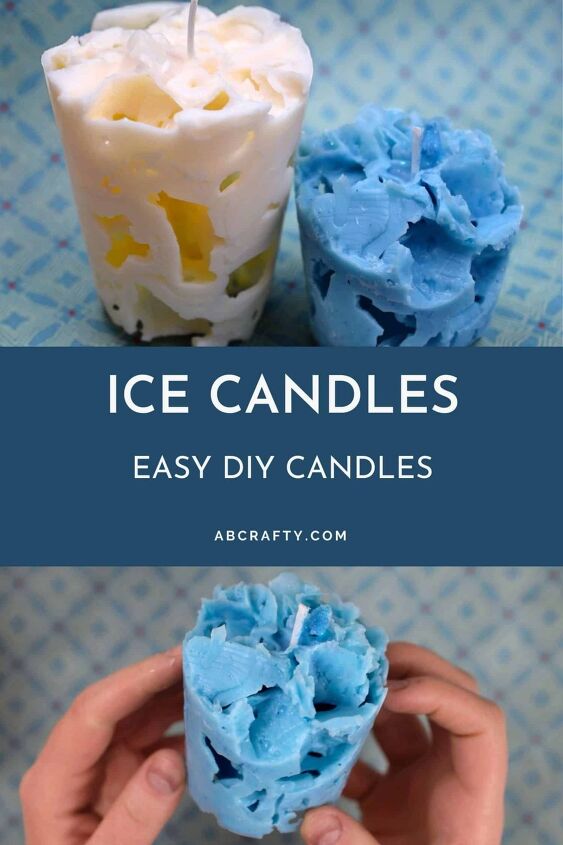 ice candles easy diy candles that look like swiss cheese