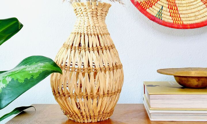 13 maneiras de usar rfia para decorar esta temporada, vaso tecido DIY com r fia