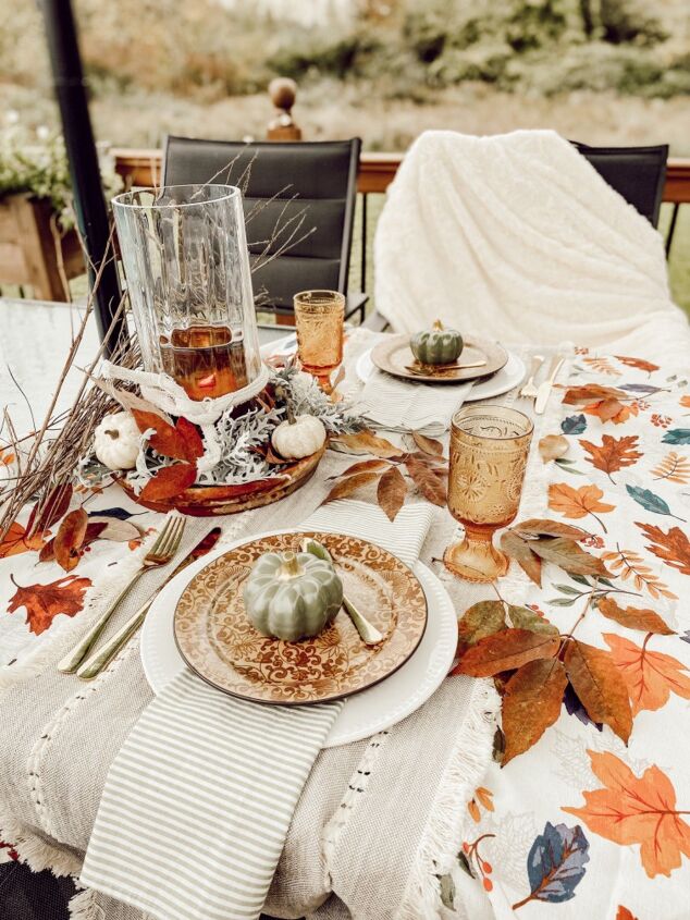 3 different fall centerpieces