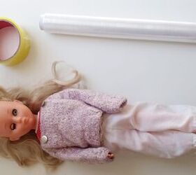 She starts with an old doll and a roll of plastic wrap & ends up with something truly terrifying