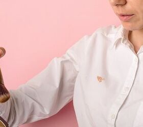 how to remove oil stains from clothes using simple pantry items, makeup spilled on white shirt