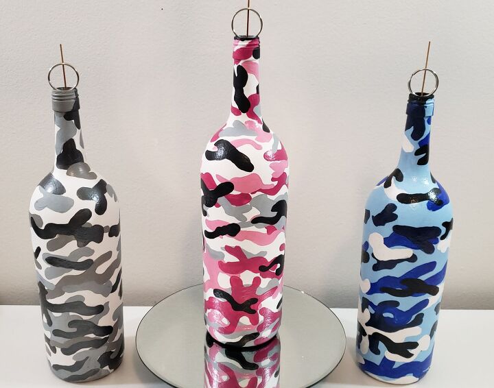 his and hers camo design incense bottle craft