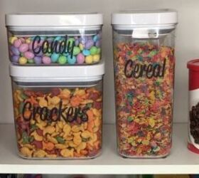 s buy some walmart bins to copy these amazing ideas, Label your pantry items