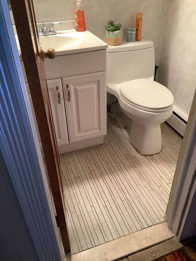 q how to redo small powder room