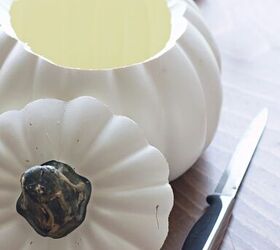 This might be one of the most beautiful ways you can use a carvable foam pumpkin