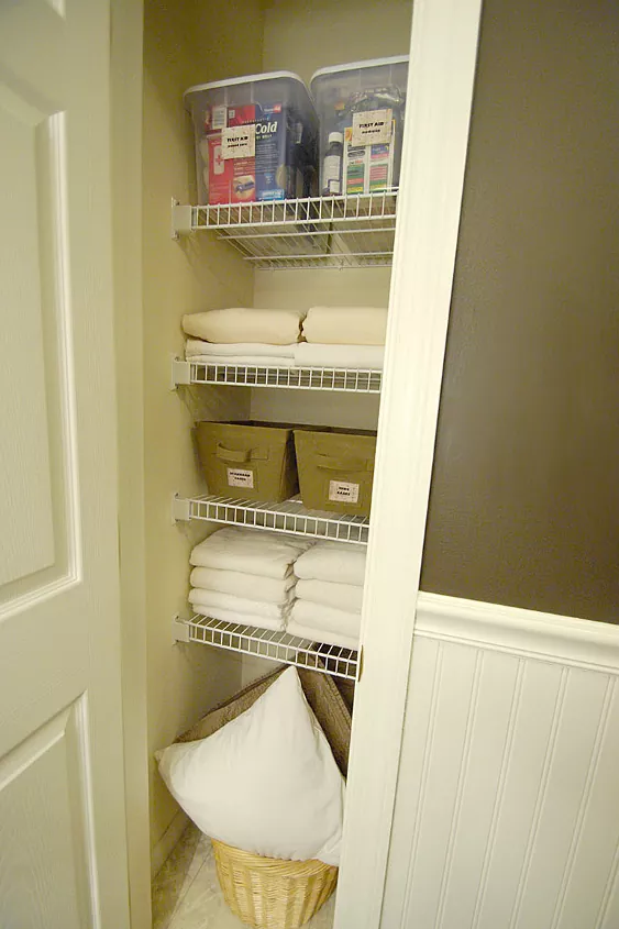 how to organize a closet, how to organize a linen closet