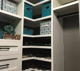 how to organize a closet, closet corner shelf