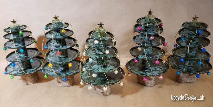 mini tin can christmas tree upcycled crafts